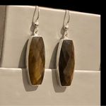Sterling Silver JAY KING DTR Faceted Tigers Eye  925 Earrings Photo 4