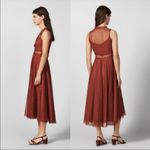 Sandro  Paris Cassy Ruffle-Trimmed Tulle Tea Sleeveless Midi Dress Photo 3
