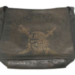 Disney Pirates Of The Caribbean Large Studded Skull Brown Messenger Bag Photo 0
