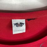 Harley Davidson  Red Waffle Knit Lightweight  Long Sleeve Shirt Size X-Large Photo 3