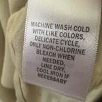 Ophelia Roe  Eyelet Sleeve Top Size XL Tan Boho Peasant Flowy Tie Neck NWT Photo 5