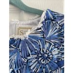 Sail To Sable STS Medium Blue Floral Sleeveless Top Coastal Preppy Resort Photo 1