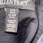 Ellen Tracy  Black split Neck tiered sheer flared ruffled dress Photo 9