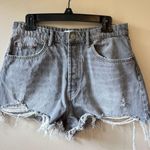 ZARA  Light Gray Denim Jean Shorts Photo 0