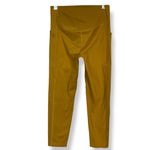 Girlfriend Collective  Leggings Capri Mustard Yellow Side Pockets Cropped Medium‎ Photo 3