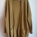 Aerie  Oversized Mustard Yellow Chunky Knit Cardigan Sweater Size XL Photo 0