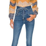 MOTHER The Triple Stack Looker High Rise Denim Blue Jeans Tie Waist, 29 Photo 0