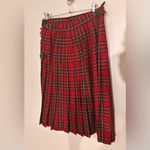 Vintage Red Tartan Wool Kilt Skirt Size 14P Photo 4