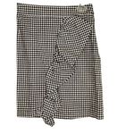 Missguided  black white Gingham check plaid frill mini‎ short skirt Size 8 Photo 3