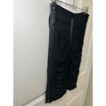 Cache  Black Pencil Tuxedo Skirt Gathered‎ Luxe Jersey Size 2 Y2K Style Photo 2
