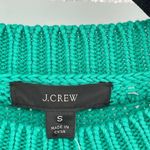 J.Crew Green Balloon Sleeve Pointelle Knit Pullover Sweater Small, NWT Photo 3