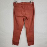 Old Navy Women's Rockstar Pants 6 Coral Orange Mid Rise Straight Leg Button Zip Photo 1