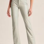Abercrombie & Fitch Abercrombie Green Leather Pants Photo 1