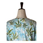 Diane Von Furstenberg Diane Von Furtstenberg Shirt Women XS Blue Cannabis‎ Crew Neck Short Sleeve Tee Photo 3
