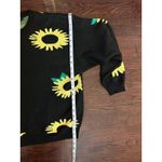 Daisy Street  Black Sunflower Crewneck Sweater Size Small Photo 7