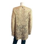Ralph Lauren Black Label Tan Floral Lace Jacket Cardigan Designer Size 4 Photo 3