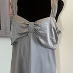 Isaac Mizrahi Silver Chemise with Bow Detail Photo 0