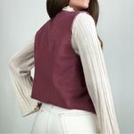 Vintage Faux Suede Vest in Rose Mauve | Size S/M Pink Size M Photo 3
