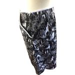 Grace Elements Novelty Art to Wear Print A-line Skirt Scallop Hem Front Pockets Photo 3