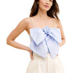 Sunday in Brooklyn Bow Front Top Blue Spaghetti Strap Size Small NWT Photo 0