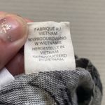 C&C California  gray blue floral button back cap sleeve linen shirt, size large Photo 5