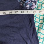 Chico's  Blue and Purple Patterned hooded long sleeve shirt‎ Photo 2