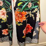 Johnny Was Floral Border Split Pants Blue size XS Boho Chic elastic waist š Photo 12