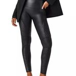 Spanx Moto Faux Leather Leggings Black LP Photo 0