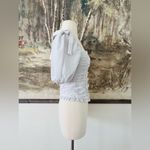 Free People For Love and Lemons Ruched Puff Sleeve Top Size Medium Photo 7