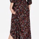 EXPRESS Women’s Floral Maxi Dress Striking High Low Surplice Faux Wrap V-Neck Photo 5