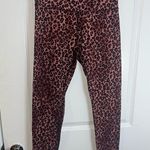 Balance Collection Balance Collections Pink All Over Cheetah Print Stretchy Yoga Gym Leggings Sz L Photo 0