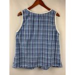 Avenue Women’s Blue Plaid Lace Tank Top Size L Photo 1