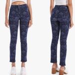 Mother Dazzler Hover jeans depth of field floral denim 23 stretch Blue Photo 1