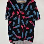 LuLaRoe Oversized Novelty Lip Stick Print Irma Top Size XXS Photo 0
