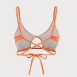 Berlook Orange Floral Jacquard Cut Out Bikini Set Photo 5