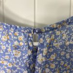 Iris  women’s light purple ruffle sleeve button neck loose relaxed floral‎ blouse Photo 6