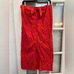 Ralph Lauren Front Tie Floral Orange Pink Midi Skirt Resort Vacation Size Medium Photo 10