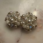 Vintage Beaded Faux Pearl AB Cluster Clip Photo 5