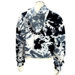 AC/DC  Black White Tie Dye Cropped Hoodie Sweatshirt Graphic Logo Print Size Medi Photo 3