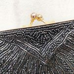 Vintage Black Beaded Evening Bag Photo 4