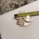 Hand Made Hand Crafted Ceramic Brooch Pin Pink Tea Set Hand Painted Photo 8