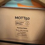 Mott50 Size Large Stretchy Long Sleeve One Piece Swimsuit Zippered UPF 50+ Orange Photo 9