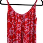 Loft Hawaiian Tropic Maxi Tiered Tank Top Dress Summer Medium PETITE Purple Red Photo 1