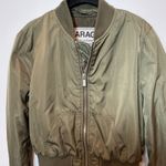 Garage ‎ Olive Green Bomber Jacket Quilted Lining Street Style  Lightweight P/S Photo 1