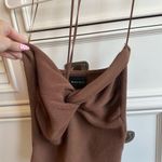 Miou Muse Chic Brown Knotted Tank Top Photo 0