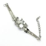 Boutique New Boho Elephant Rhinestone Silver-Tone Bracelet NWT Photo 4