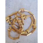 Chunky Gold Tone Geometric Statement Necklace – Layered Sculptural Boho Glam Photo 8