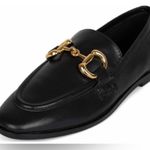 Jeffrey Campbell  Velviteen Bit Loafer in Black‎ Leather Gold Hardware size 7 Photo 1