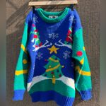 Amanda Smith Vintage  Ski Ugly Christmas Sweater Knit Women’s Sz S Multicolor Photo 1