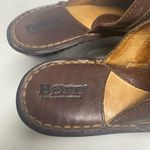 BORN Women’s Leather Clogs Mules Size 8 Brown Handcrafted Slip Ons Brown Photo 6